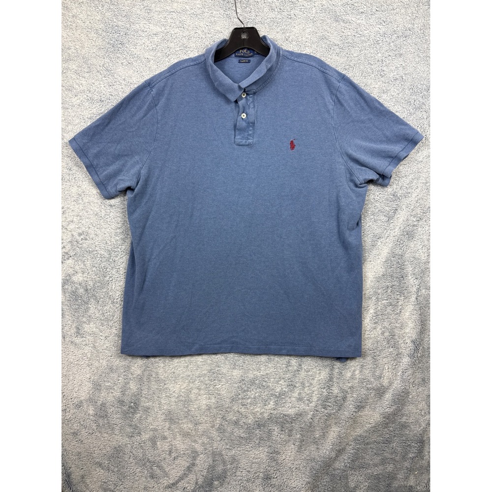Polo Ralph Lauren Mens XL Blue Polo Shirt Classic Fit Short Sleeve Pony Logo